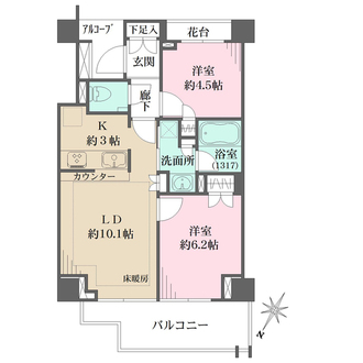 横濱紅葉坂レジデンス弐番館の間取図