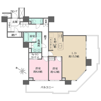 ザ・ヨコハマタワーズ　タワーウエストの間取図