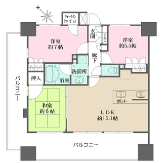 リストレジデンス南林間の間取図