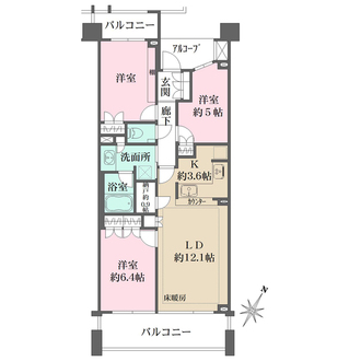 横濱紅葉坂レジデンス壱番館の間取図