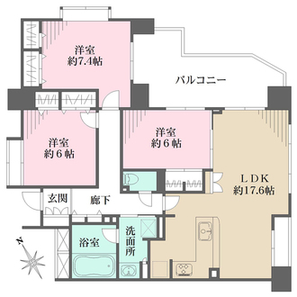 クリオ横浜西口弐番館の間取図