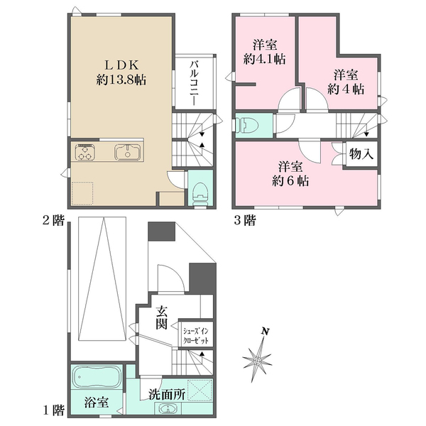 2区画の間取図