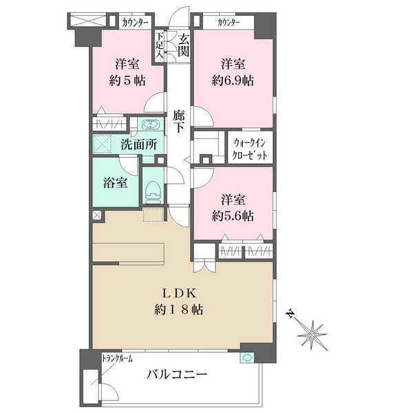 ライフピア浦和本太の間取図