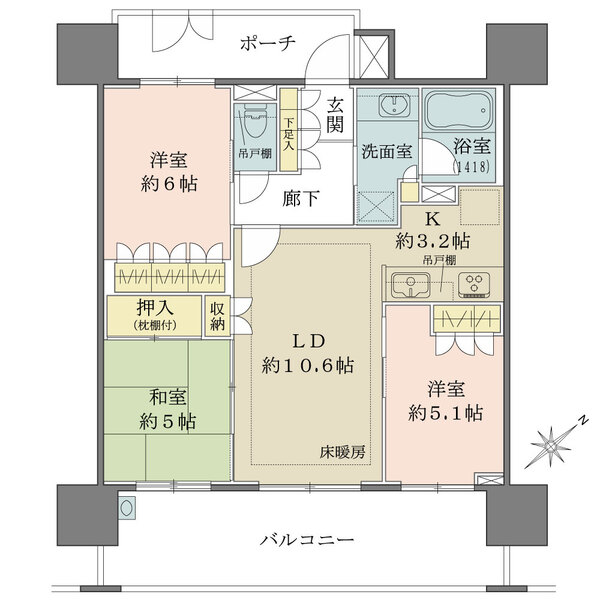 ザ・パークハウス東川口の間取図