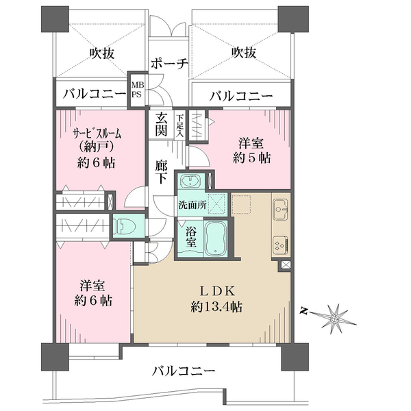 ライオンズガーデンシティ浦和の間取図