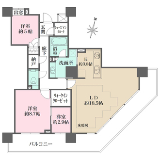 パークハウスさいたま新都心MID　TOWERの間取図