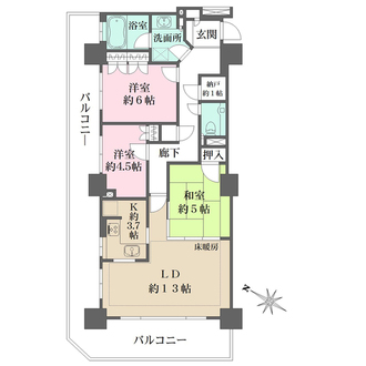パークシティ大宮セントラルタワーの間取図
