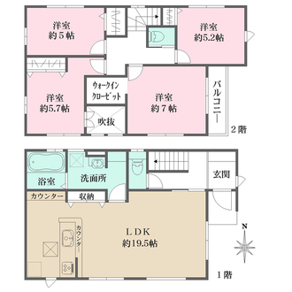 1号棟の間取図