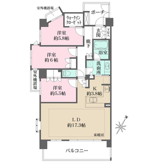パークハウス中浦和の間取図