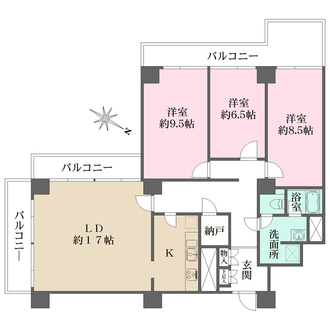 与野ハウスの間取図