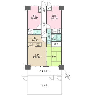 ライオンズガーデン大宮の間取図