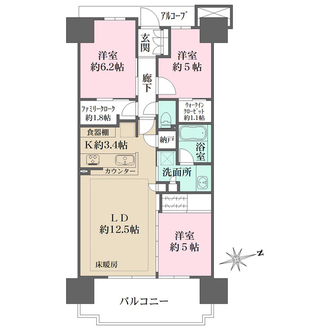 ルピアグランデ浦和美園の間取図