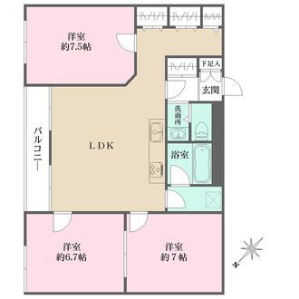 浅間町ハイツの間取図