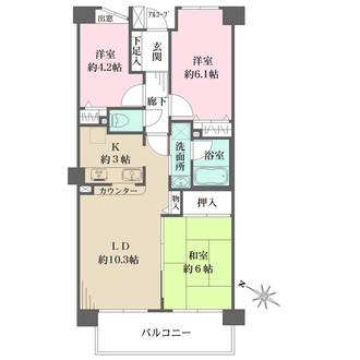 コスモ大宮プレステージの間取図