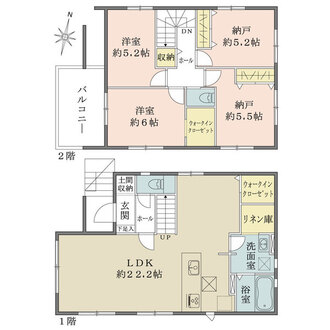 2号棟の間取図