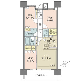 ザ・パークハウス浦和岸町の間取図