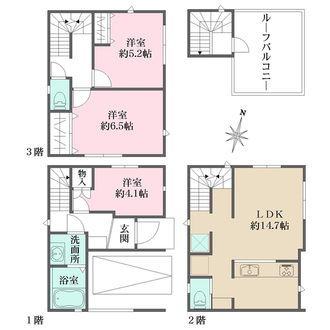 １区画の間取図