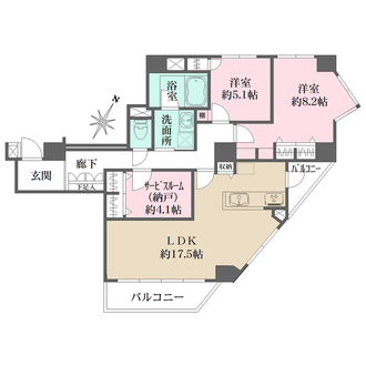 ベルシェーナ浦和常盤の間取図