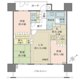 ザ・パークハウス東川口の間取図