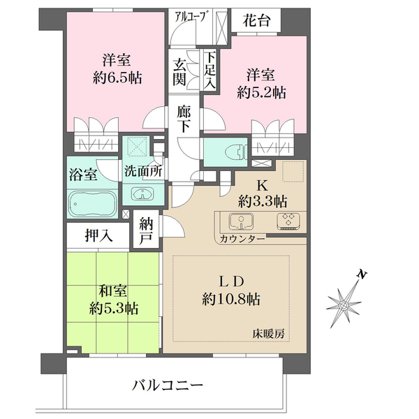 パークホームズ石神井公園翡翠の杜の間取図