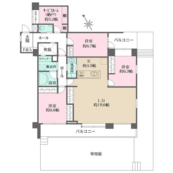 ライオンズガーデン浜田山の間取図