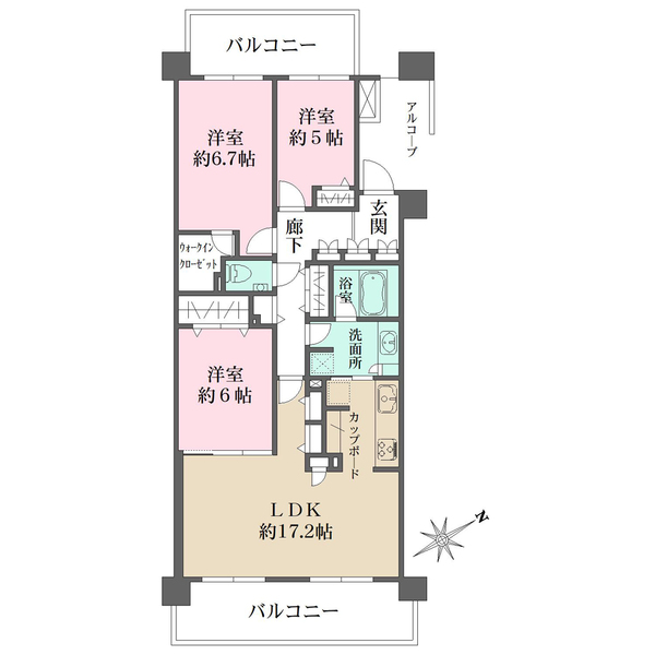 ファミールグラン高井戸デュープレックスの間取図