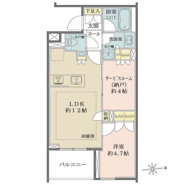 サンウッド浜田山の間取図