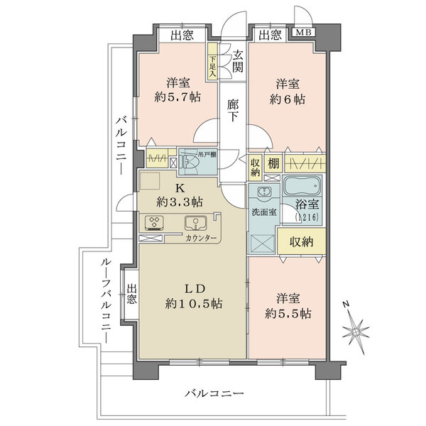 クレストフォルム高井戸南の間取図