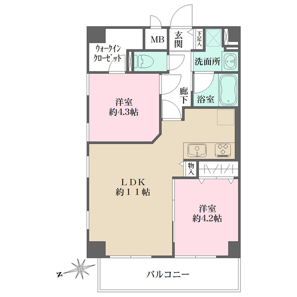 アフェクシオン南烏山の間取図