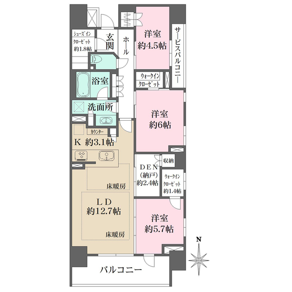 パークホームズ杉並和泉ザレジデンスの間取図