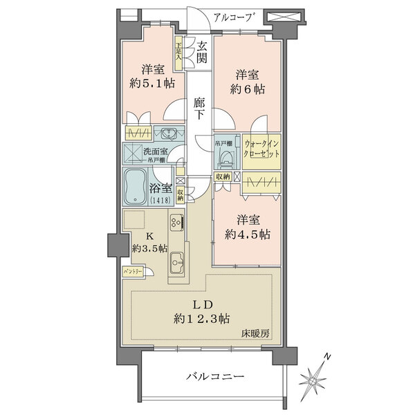 ヴィークコート大泉学園四季Gardenの間取図