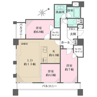 ファミール新宿グランスイートタワーの間取図