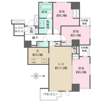 パークシティ杉並セントラルタワーの間取図