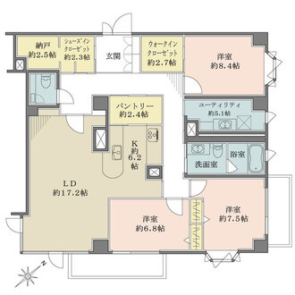 インペリアル浜田山の間取図