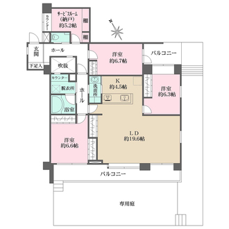 ライオンズガーデン浜田山の間取図