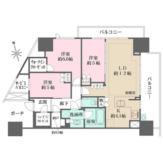 シティハウス笹塚レジデンスの間取図