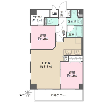 アフェクシオン南烏山の間取図