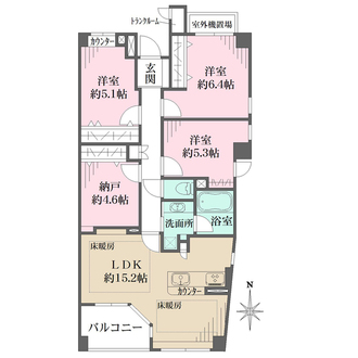 白鷺パークハウスの間取図