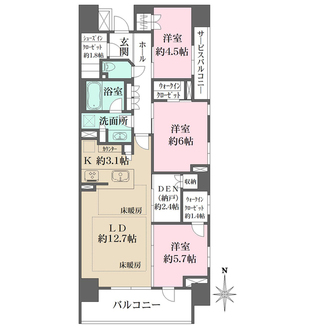 パークホームズ杉並和泉ザレジデンスの間取図
