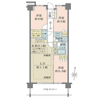 パークホームズ吉祥寺北グランヴィラの間取図