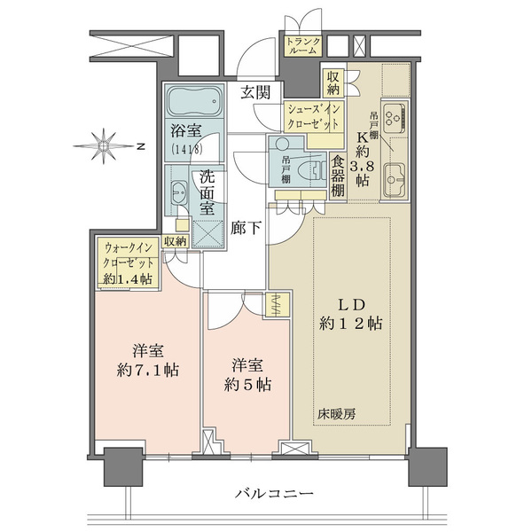 ザ・パークハウス晴海タワーズクロノレジデンスの間取図