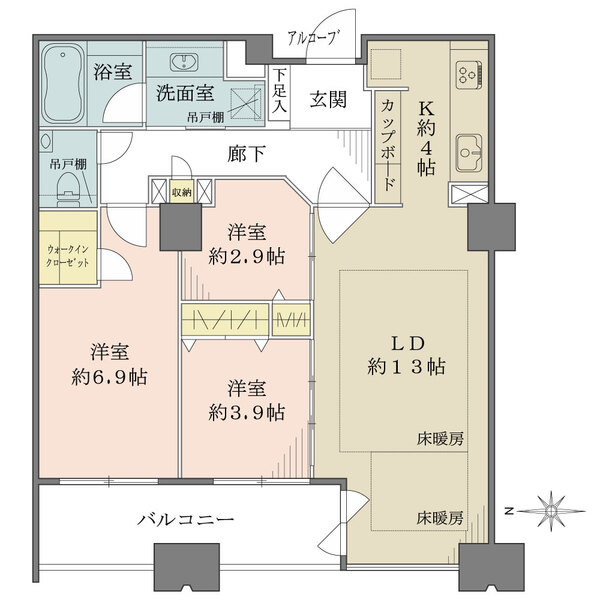 センチュリーパークタワーの間取図