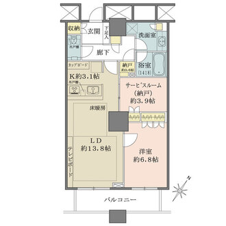 THE TOKYO TOWERSミッドタワーの間取図