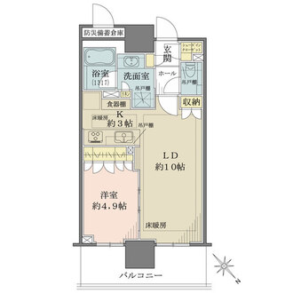 ブランズタワー豊洲の間取図