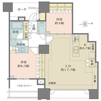 DEUX TOURS CANAL&SPA（ドゥ・トゥール　キャナル&スパ）の間取図