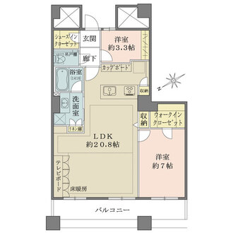 晴海アイランドトリトンスクエア　ビュータワーの間取図