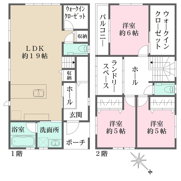 2号棟の間取図