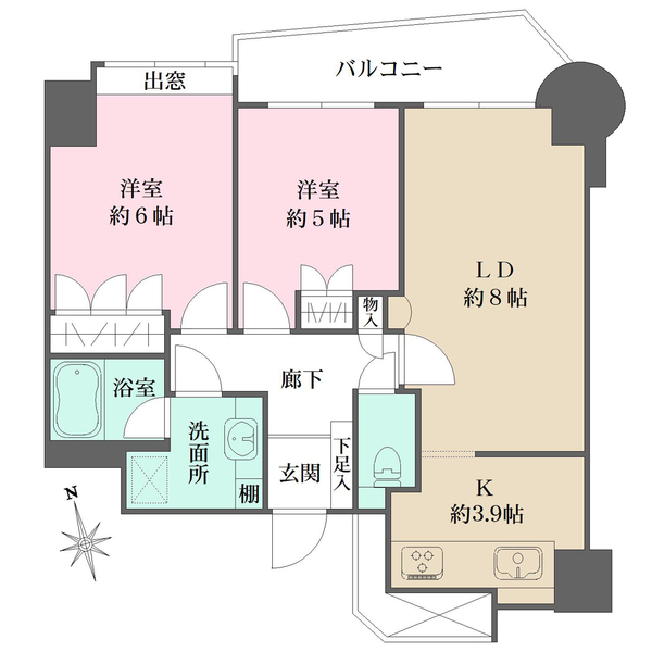 藤和平和公園ホームズの間取図