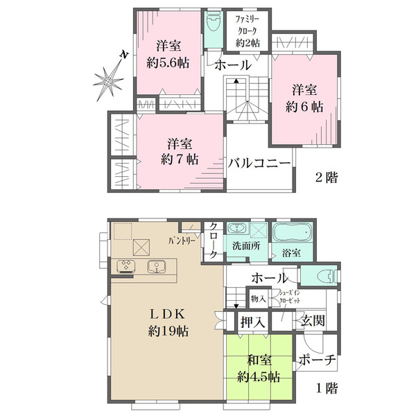 1号棟の間取図