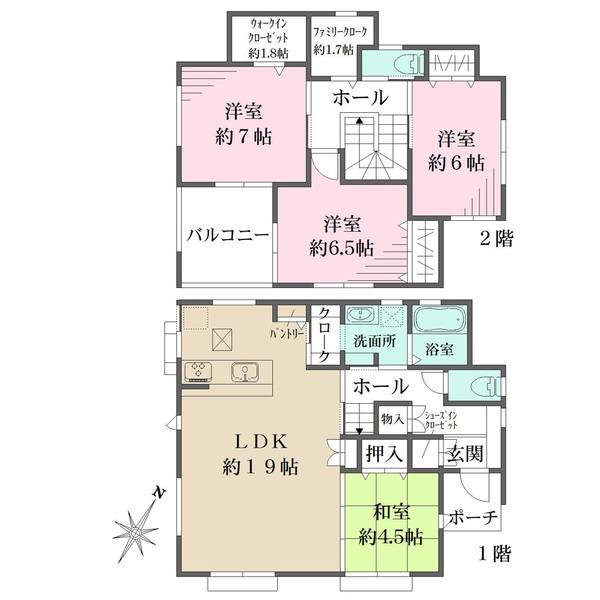 2号棟の間取図